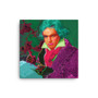 Purple Pink Turquoise Beethoven self portrait print on canvas by neoclassical pop art