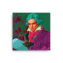 Purple Pink Turquoise Beethoven self portrait print on canvas by neoclassical pop art