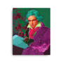 Purple Pink Turquoise Beethoven self portrait print on canvas by neoclassical pop art