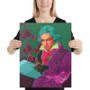 Purple Pink Turquoise Beethoven self portrait print on canvas by neoclassical pop art