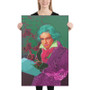 Purple Pink Turquoise Beethoven self portrait print on canvas by neoclassical pop art