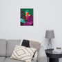 Purple Pink Turquoise Beethoven self portrait print on canvas by neoclassical pop art