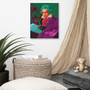 Purple Pink Turquoise Beethoven self portrait print on canvas by neoclassical pop art