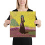 Goya The Black Duchess in Pink Yellow Print on Canvas by Neoclassical Pop Art