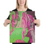 The Birth of Venus Green Pink Print on Canvas  by Neoclassical Pop Art