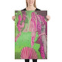 On Sale The Birth of Venus Green Pink Print on Canvas  by Neoclassical Pop Art