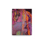 Vertical Botticelli Birth of Venus Orange Purple canvas with magenta sky and purple sea.