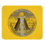 Da Vinci Vitruvian Man All Seeing Eye Yellow Brown Mousepad