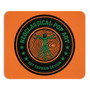 Da Vinci Vitruvian Man Orange Green Mousepad