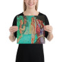 Botticelli The Birth of Venus Green Purple Red Yellow Print on Canvas by Neoclassical Pop Art