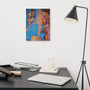 Botticelli  The Birth of Venus Orange Lilac Blue Print on Canvas by Neoclassical Pop Art
