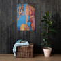 Botticelli  The Birth of Venus Orange Lilac Blue Print on Canvas by Neoclassical Pop Art