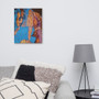 Botticelli  The Birth of Venus Orange Lilac Blue Print on Canvas by Neoclassical Pop Art