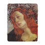 Botticelli Goddess of Knowledge Sherpa Fleece Blanket  by Neoclassical Pop Art