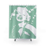 On Sale Marylin Monroe Fren Green White  Shower Curtains by Neoclassical Pop Art