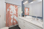 Marylin Monroe Orange Peach White Shower Curtains