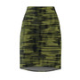 Abstract Army Green Women's Pencil Skirt by Neoclassical Pop Art