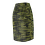 Abstract Army Green Women's Pencil Skirt by Neoclassical Pop Art