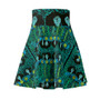 On Sale Klimt Beethoven Boho chic Green Women's Skater Skirt by Neoclassical Pop Art