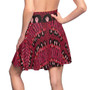 On Sale Klimt Boho Chic Red Women's Skater Skirt by Neoclassical Pop Art