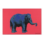 On Sale Rembrandt An Elephant Red Blue  Area Rugs by Neoclassical Pop Art