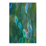 Abstract Green Blue Area Rugs by Neoclassical Pop Art