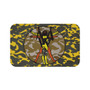 Da Vinci Vittruvian Space Man Yellow Orange Gray Bath Mat