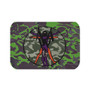 Da Vinci Green Orange Purple and gray Vitruvian Man Bath Mat