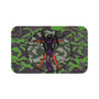 Da Vinci Green Orange Purple and gray  Vitruvian Man Bath Mat by Neoclassical Pop Art