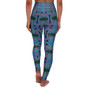 Da Vinci  Blue Cross High Waisted Yoga Leggings  by Neoclassical Pop Art