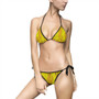 On Sale Abstract Yellow Tiger Women's Bikini Swimsuit by Neoclassical Pop Art