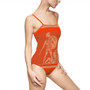 Orange Greek  Warrior Women's One-piece Swimsuit by Neoclassical Pop Art