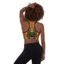 Klimt sports orange black fashionable art  bra by neoclassical pop art online designer brand store shop near by