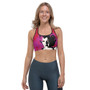 Marilyn Monroe pink white pop art portrait sports bra near