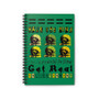 green yellow Da Vinci Skull Spiral Notebook - Ruled Line