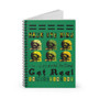 On Sale  green yellow Da Vinci Skull Spiral Notebook - Ruled Line by Neoclassical Pop Art