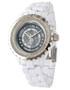 Da Vinci Metalic Light Blue Women's Rhinestone White Enamel Watch by Neoclassical Pop Art