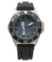 Goya |The Duke Portrait Men's Stainless Steel Black Rubber Strap Watch