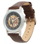 Monroe  Women's Classic Brown Leather Strap Portrairt Watch by Neoclassical Pop Art