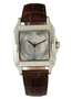 Da Vinci Women's Perfect Square Brown Leather Strap Watch by Neoclassical Pop Art