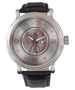 Da Vinci Red Vitruvian Men's Classic Black Leather Strap Watch