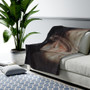 Sánchez Coello Lady in a Fur Wrap Velveteen Plush Blanket by Neoclassical Pop Art