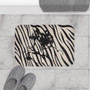 Abstract Duke of Milan Horse Riding  Zebra Bath Mat by Neoclassical Pop Art