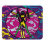 On Sale Da Vinci Space Vitruvian Man pink, yellow, blue , purple  Mousepad  by Neoclassical Pop Art 