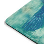 On Sale Da Vinci Study of Bird Wings Turquoise & Navy Blue Mousepad by Neoclassical Pop Art