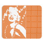 Monroe J'adore Peach & White Mousepad