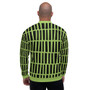 On Sale Neon Green & Black Sacred Geometry Bomber Jacket by Neoclassical Pop Art
