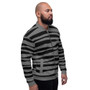 Grey & Black Pop Sacred Geometry Bomber Jacket by Neoclassical Pop Art