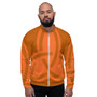 On Sale Orange Sacred Geometry Bomber Jacket by Neoclassical Pop Art