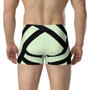 Sacred Geometric Tea Green & Black  Boxer Briefs  by Neoclassical Pop Art